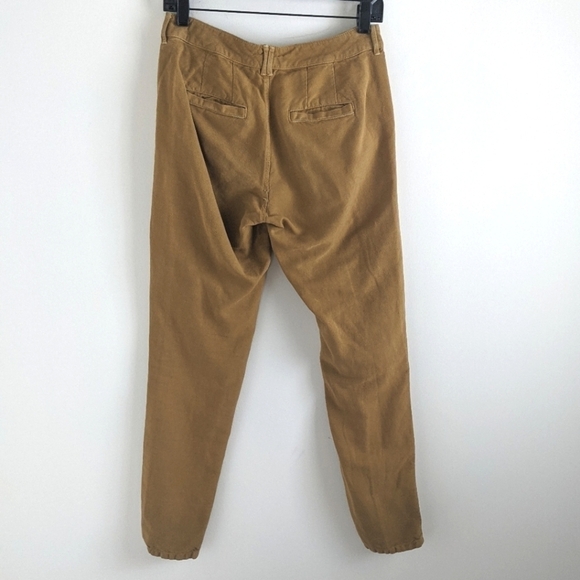 MADEWELL Linen Cotton Blend Mustard Skinny Pants 0 - Picture 7 of 12